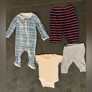 🌻EUC 100% Cotton 0-3 Month Baby Boy Clothing Lot